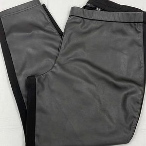 H by Halston coated black stretch pants